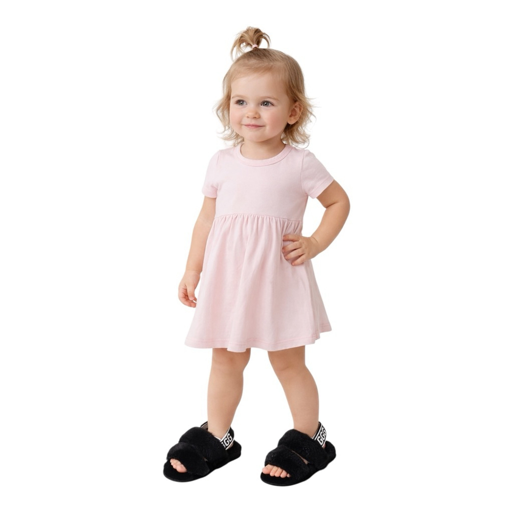 UGG Black Fluff Yeah Slide Sandals Toddler Girls Size 8
